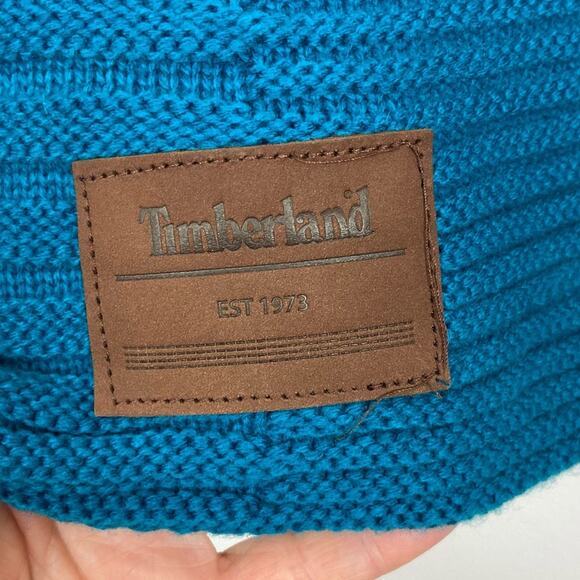 Timberland Knit Scarf Teal Blue - Picture 4 of 5